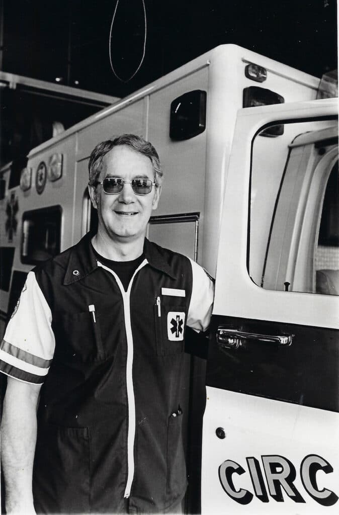 Dick Fisher during his EMT days